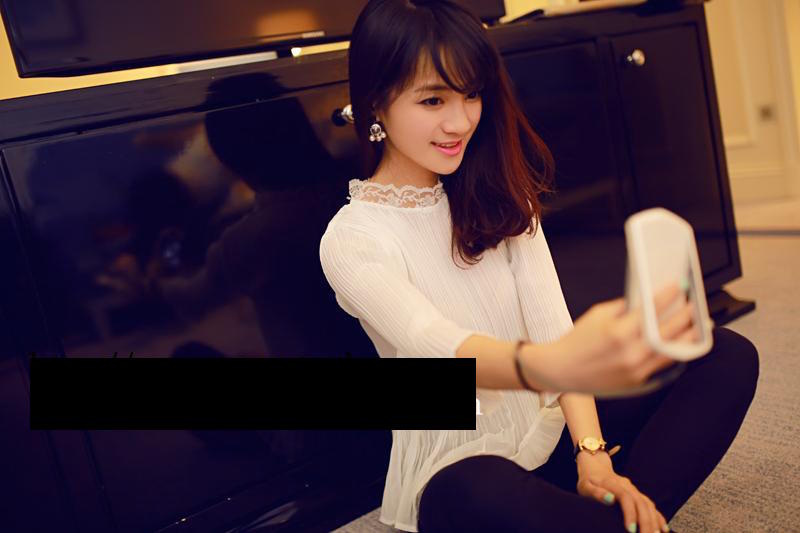 WT6071 Sexy Chiffon Top White